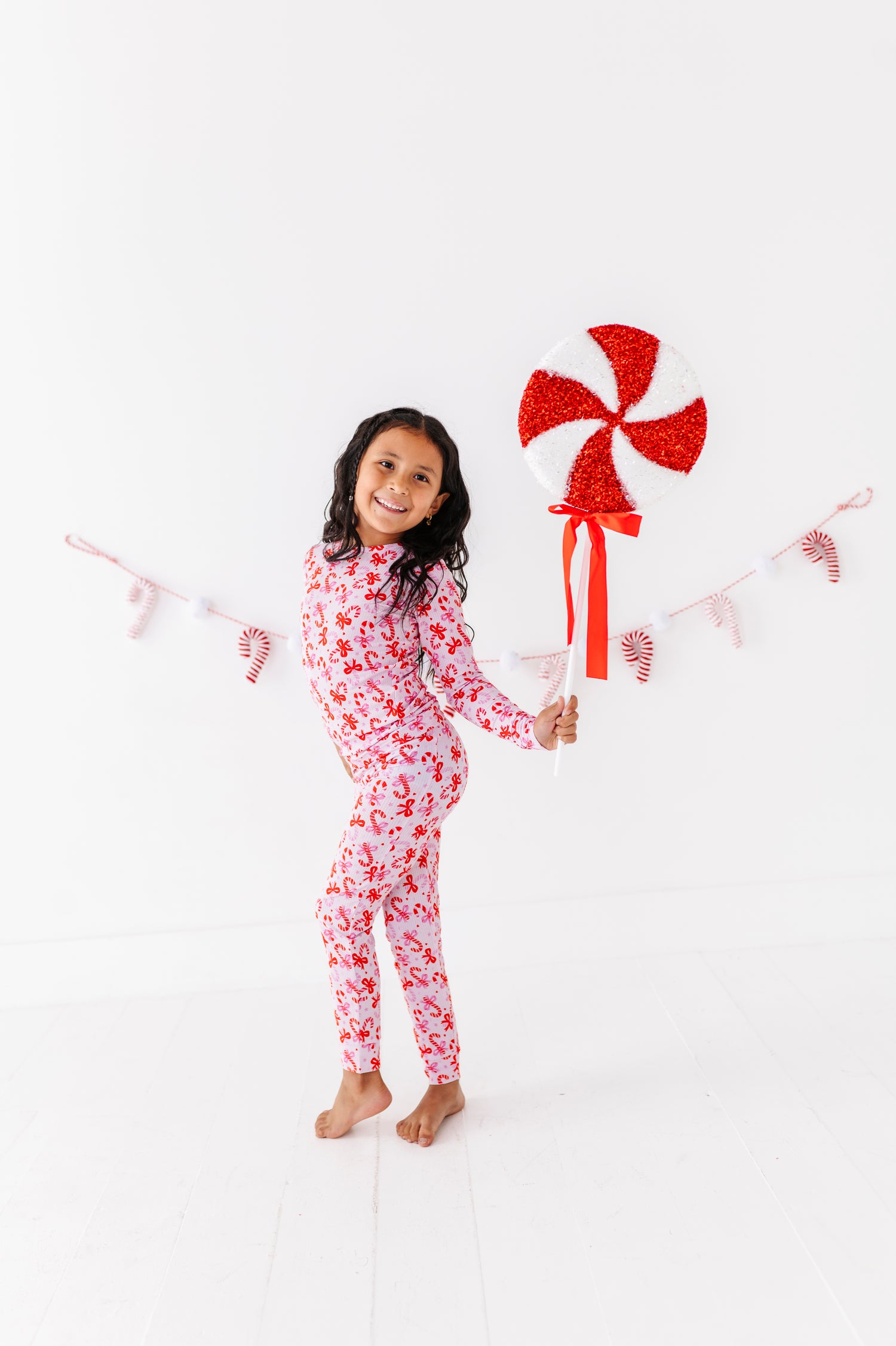 Candy Cane Two Piece Pajama Set