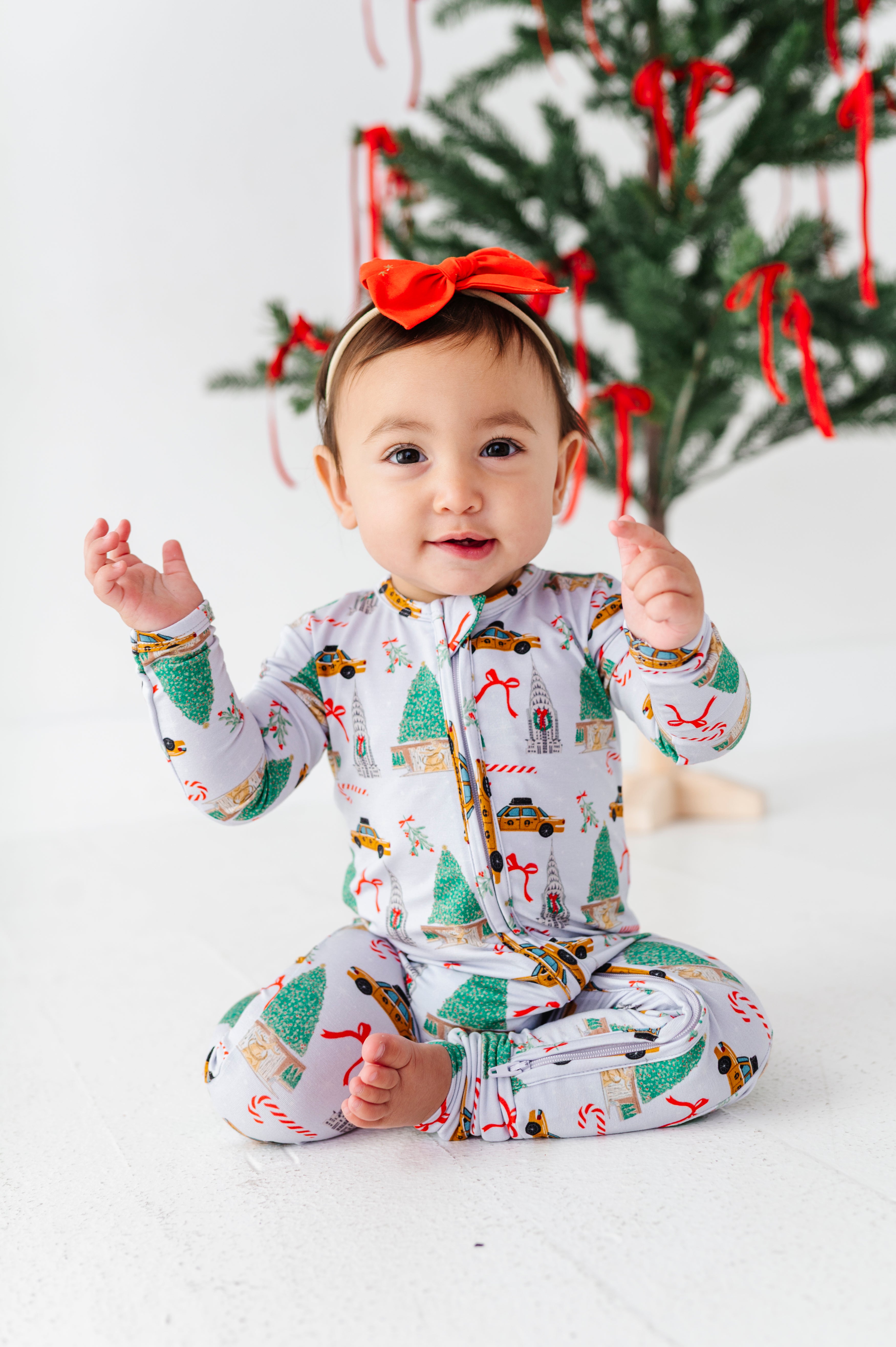Christmas in the City Zipper Onesie