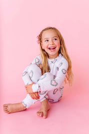 Holiday Heart Wreath Two Piece Pajama Set