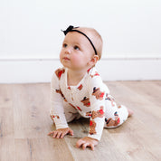 Halloween Bear Ribbed Zipper Onesie