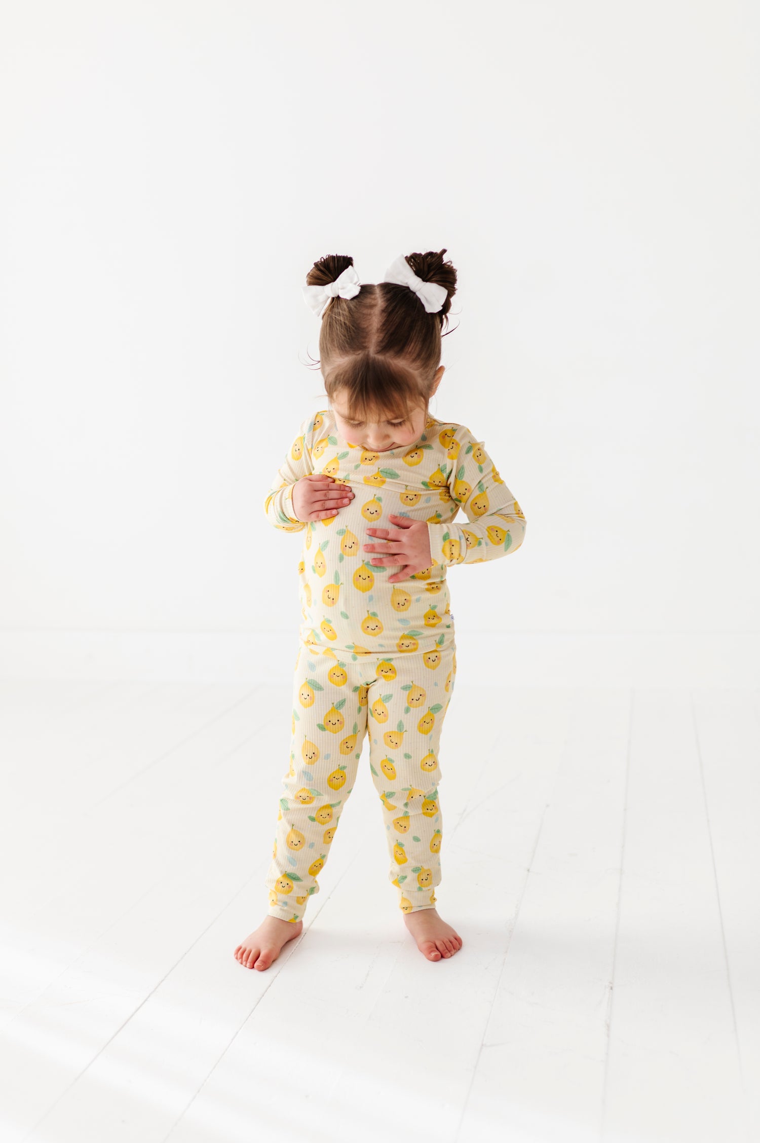 Happy Lemon Two Piece Pajama Set