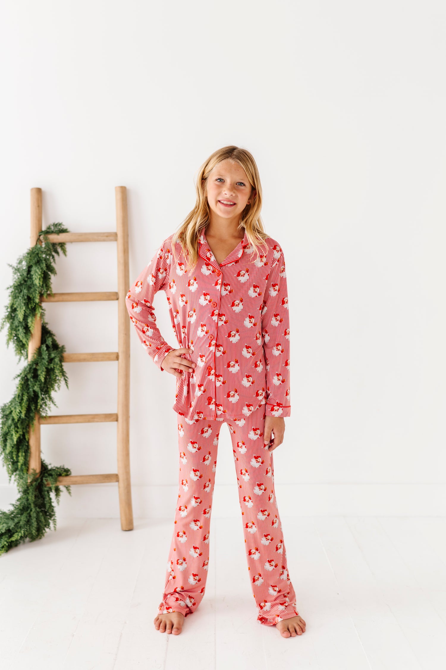 Santa and Cookie Girls Flare Lounge Set