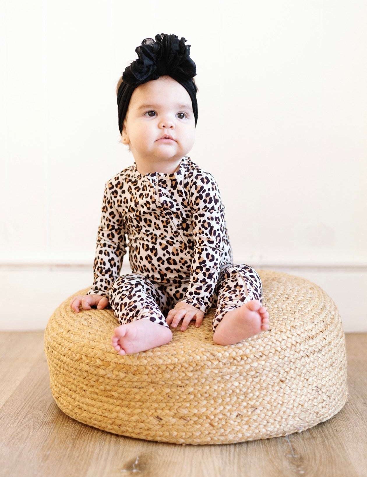 Leopard Zipper Onesie