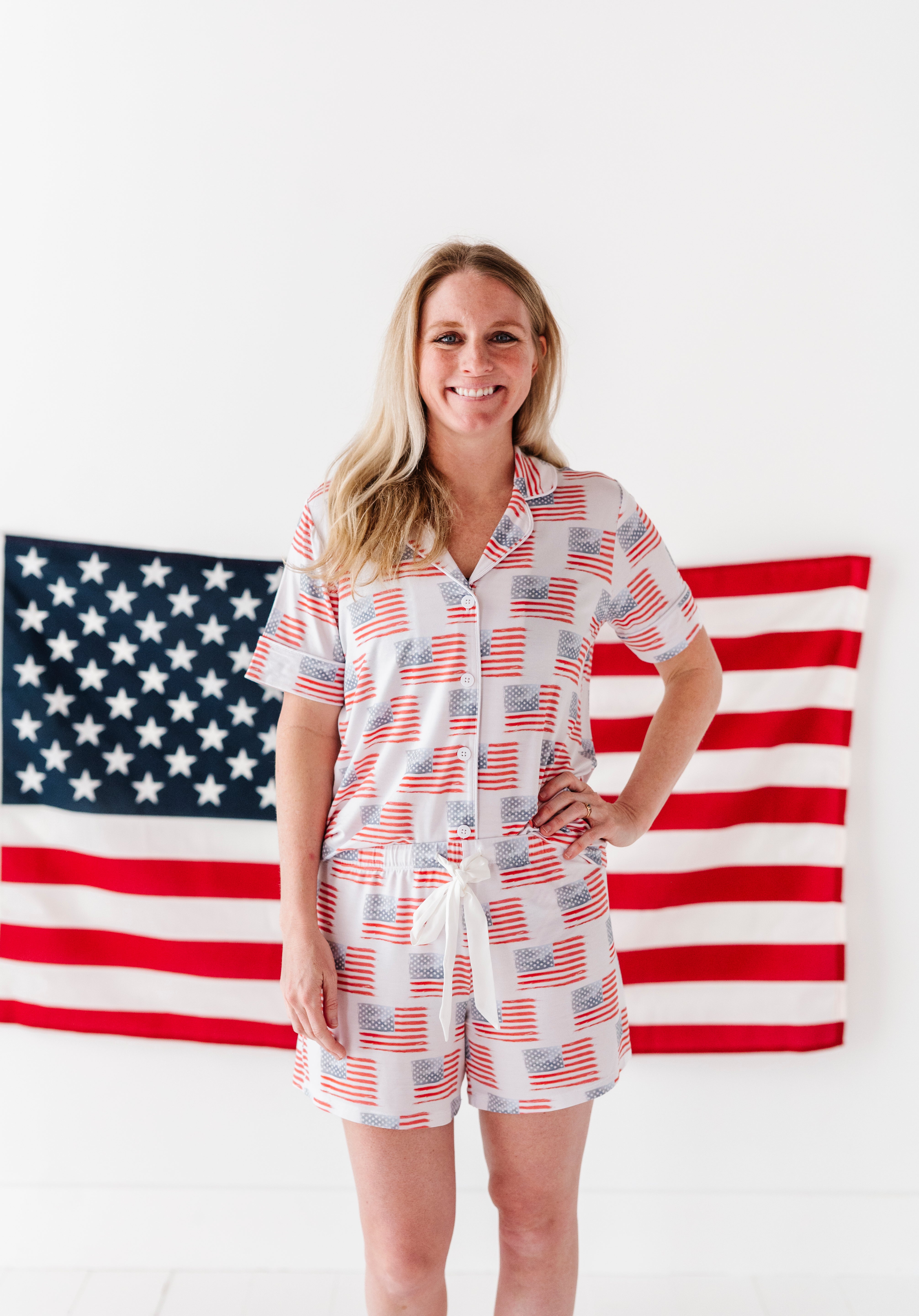 American Flag Women’s Short Set