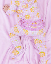 Load image into Gallery viewer, Pink Gingham Pumpkin Convertible Onesie
