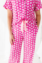 Load image into Gallery viewer, Pink Affirmation Heart Women&#39;s Flare Pajama Set
