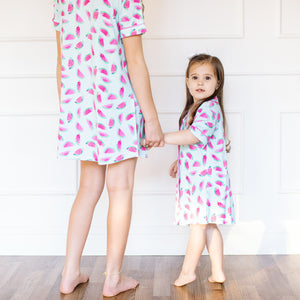 Watermelon Girls Button Down Gown