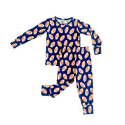 Ribbed Football Two Piece Pajama Set