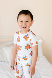 American Bear and Flags Two Piece Pajama Set
