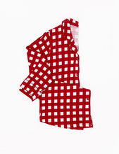 Load image into Gallery viewer, Red Check Women&#39;s Button Down Gown
