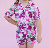 Purple Rose Garden Girls Short Set