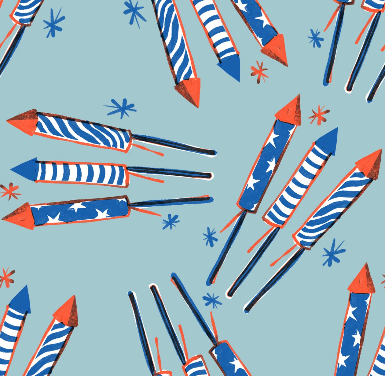 Fireworks Two Piece Pajama Set