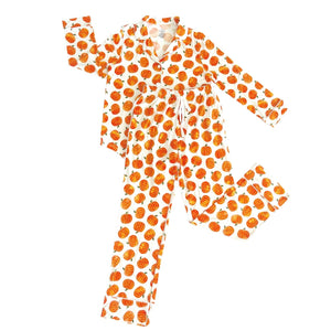 Women’s Pumpkin Button Down Pajama Set