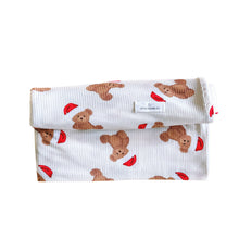 Load image into Gallery viewer, Santa Ribbed Bear Swaddle
