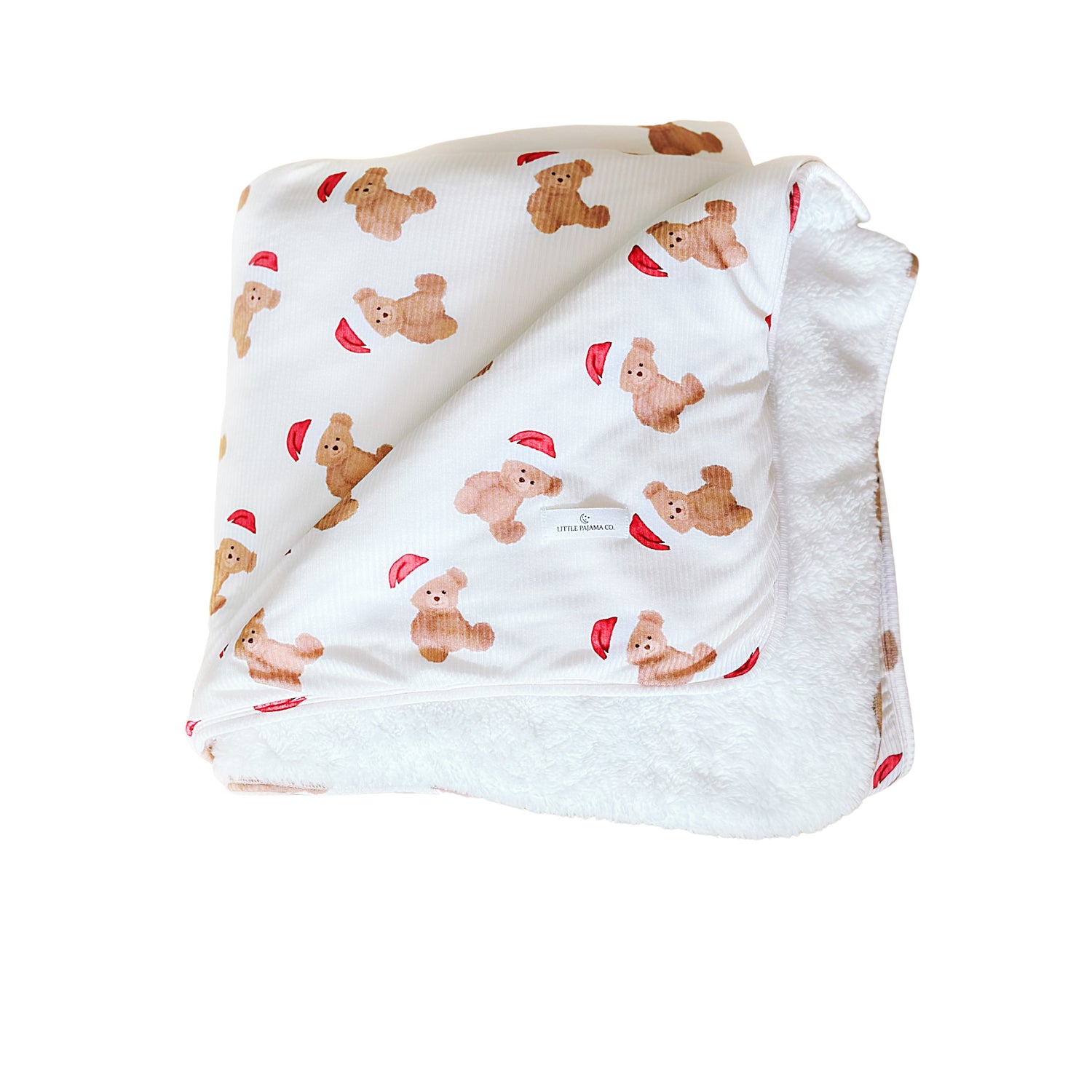 Santa Bear Plush Blanket