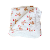 Santa Bear Plush Blanket