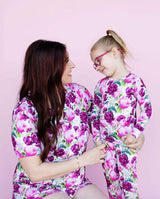 Purple Rose Garden Women's Short Set