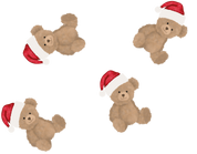 Santa Ribbed Bear Two-Piece Long Set