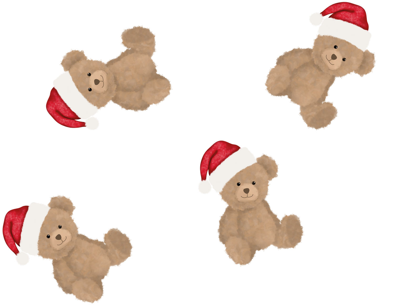Santa Bear Girls Brief Set