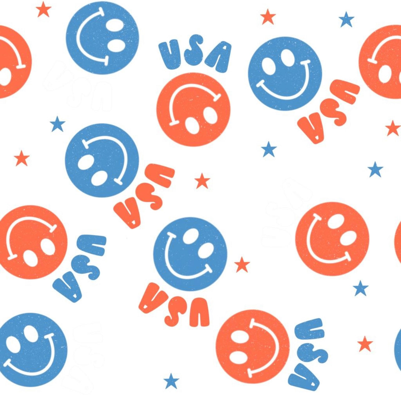 USA Happy Face Ruffle Short Set
