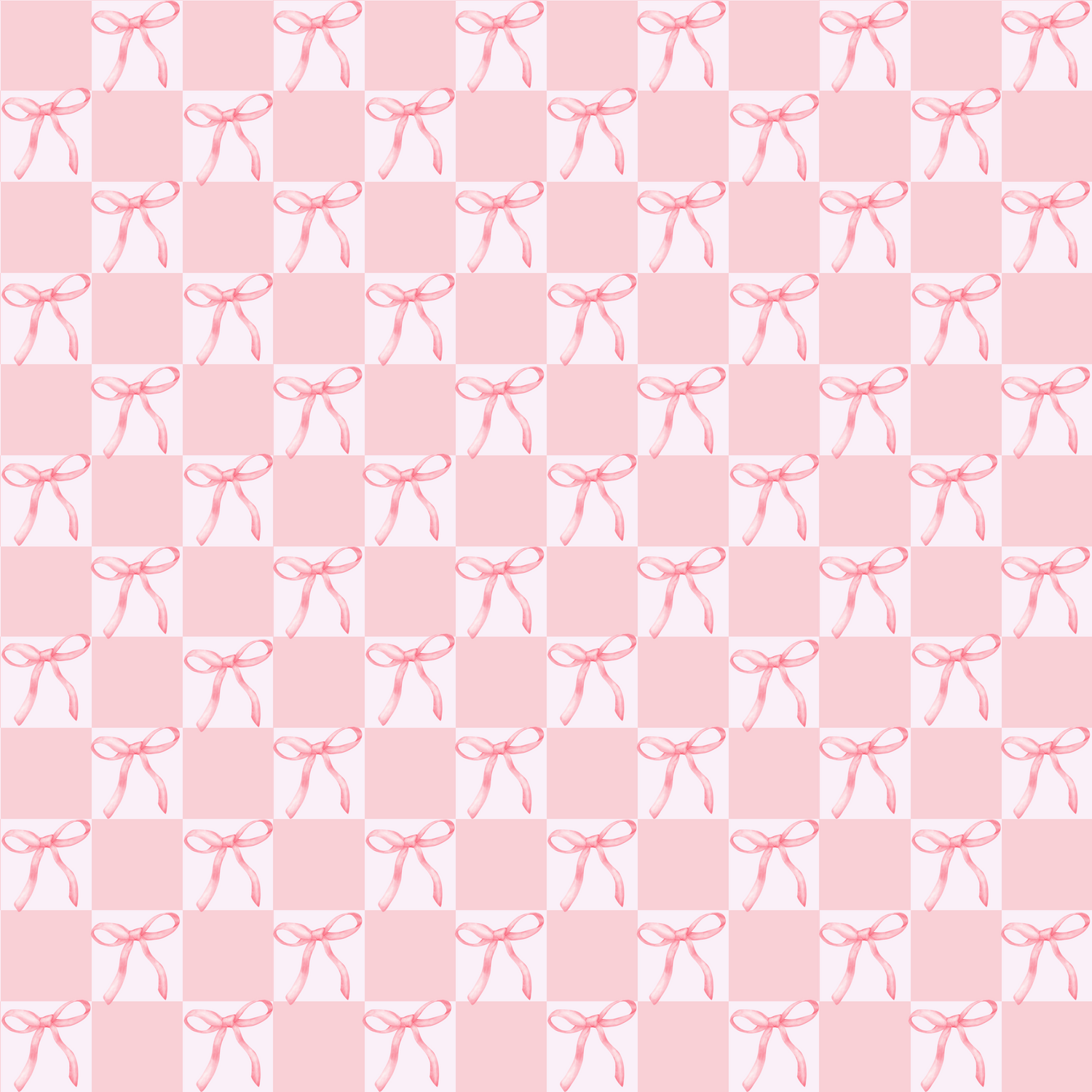Pink Check with Bows Two Piece Pajama Set