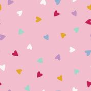 Colorful Hearts Ribbed Two-Piece Pajama Set