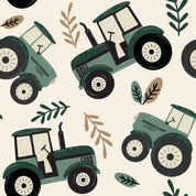 Green Tractor Zipper Onesie