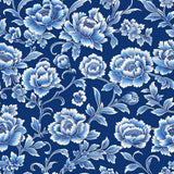 Blue Floral Zipper Onesie
