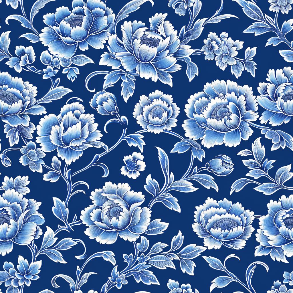 Blue Floral Onesie