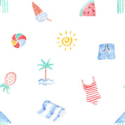 Beach Scene Ruffle Short Set