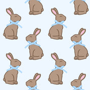 Blue Chocolate Bunny Zipper Onesie