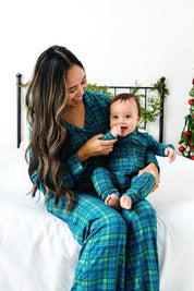 Evergreen Plaid Women's Flare Set