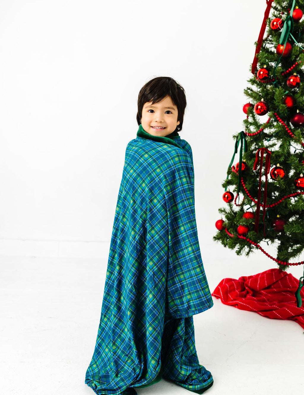 Evergreen Plaid Plush Blanket
