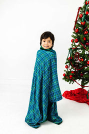 Evergreen Plaid Plush Blanket