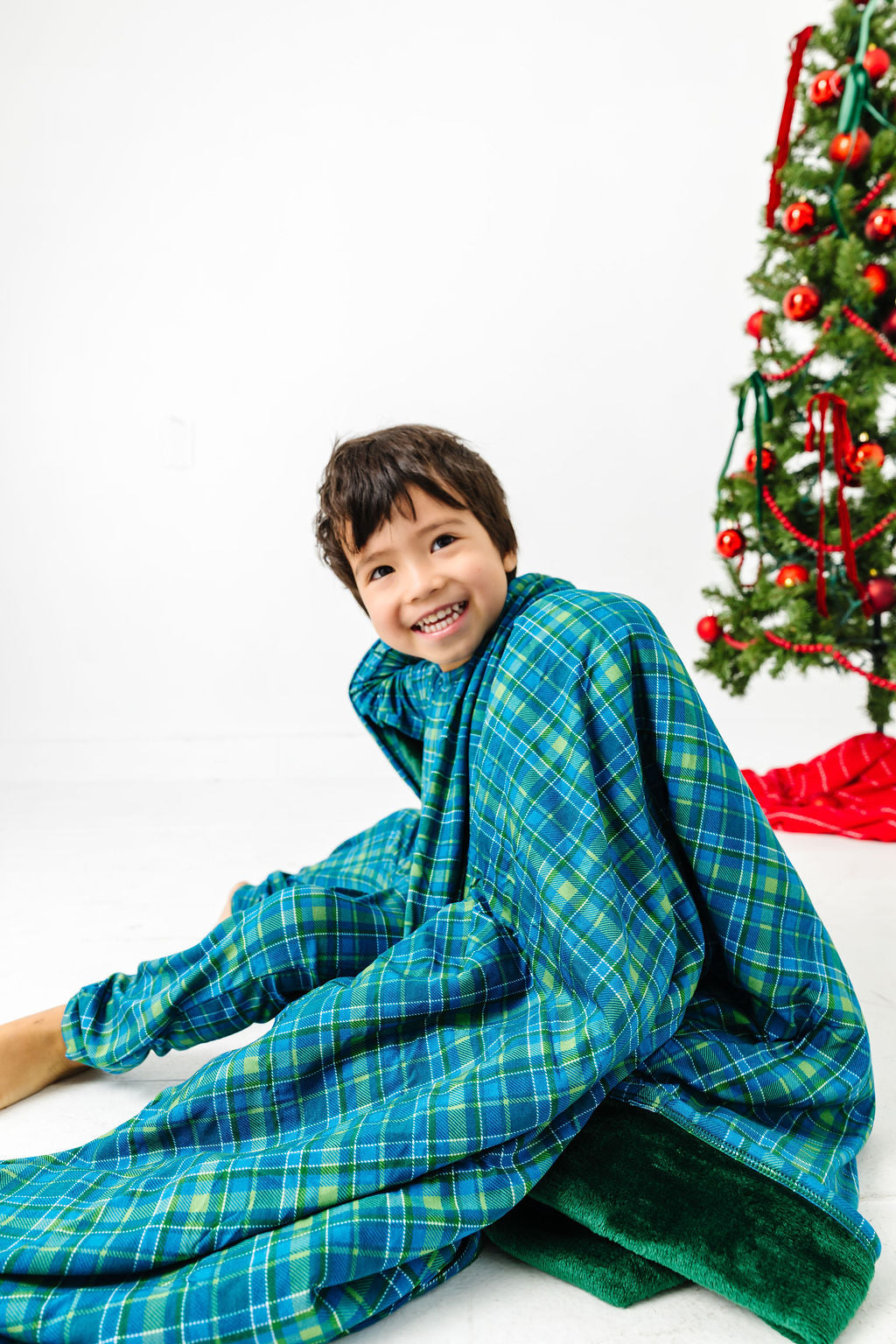 Evergreen Plaid Plush Blanket