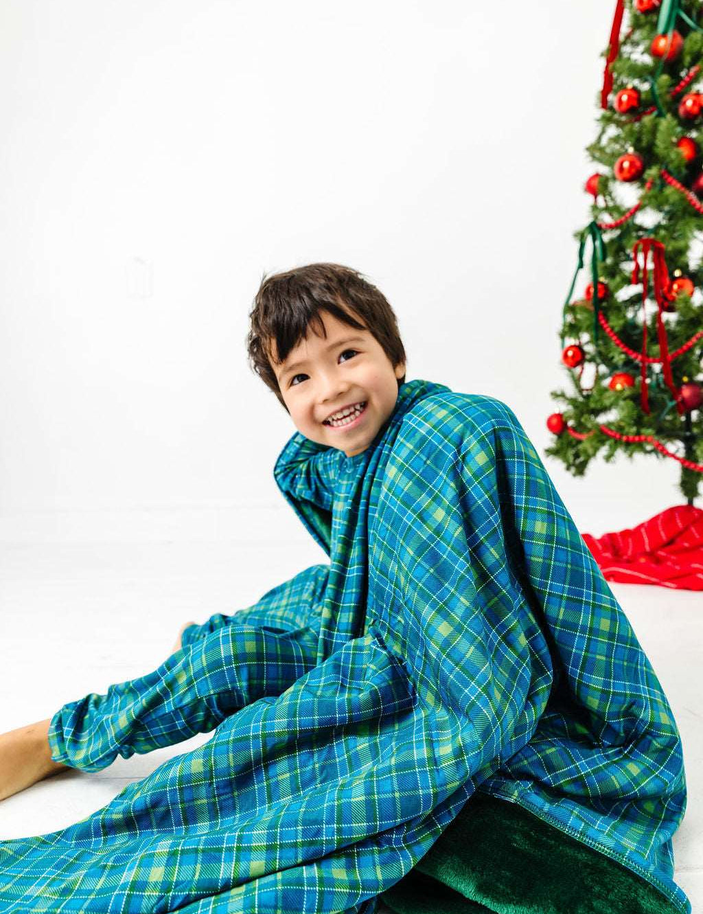 Evergreen Plaid Plush Blanket