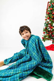Evergreen Plaid Plush Blanket
