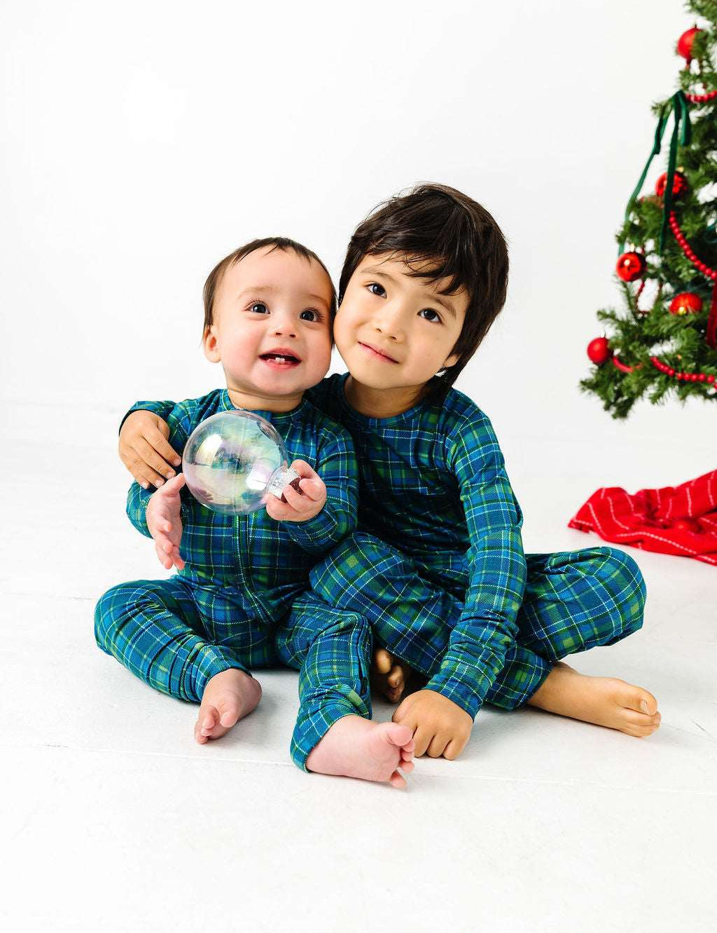 Evergreen Plaid Two Piece Pajama Set