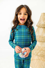 Evergreen Plaid Two Piece Pajama Set