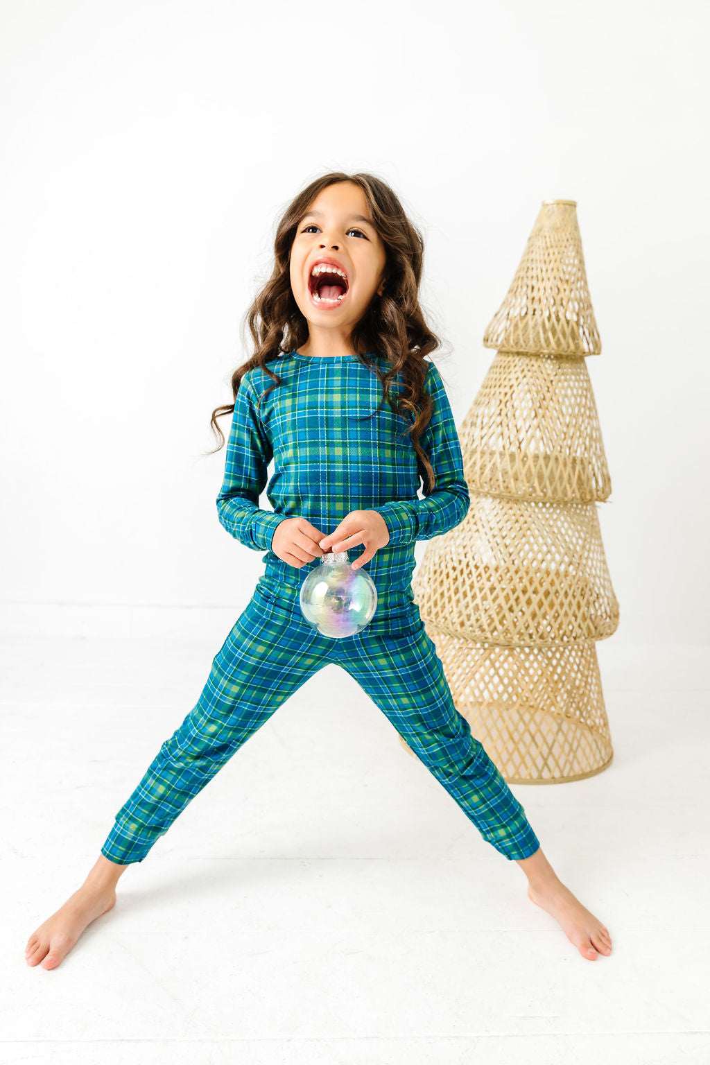 Evergreen Plaid Two Piece Pajama Set