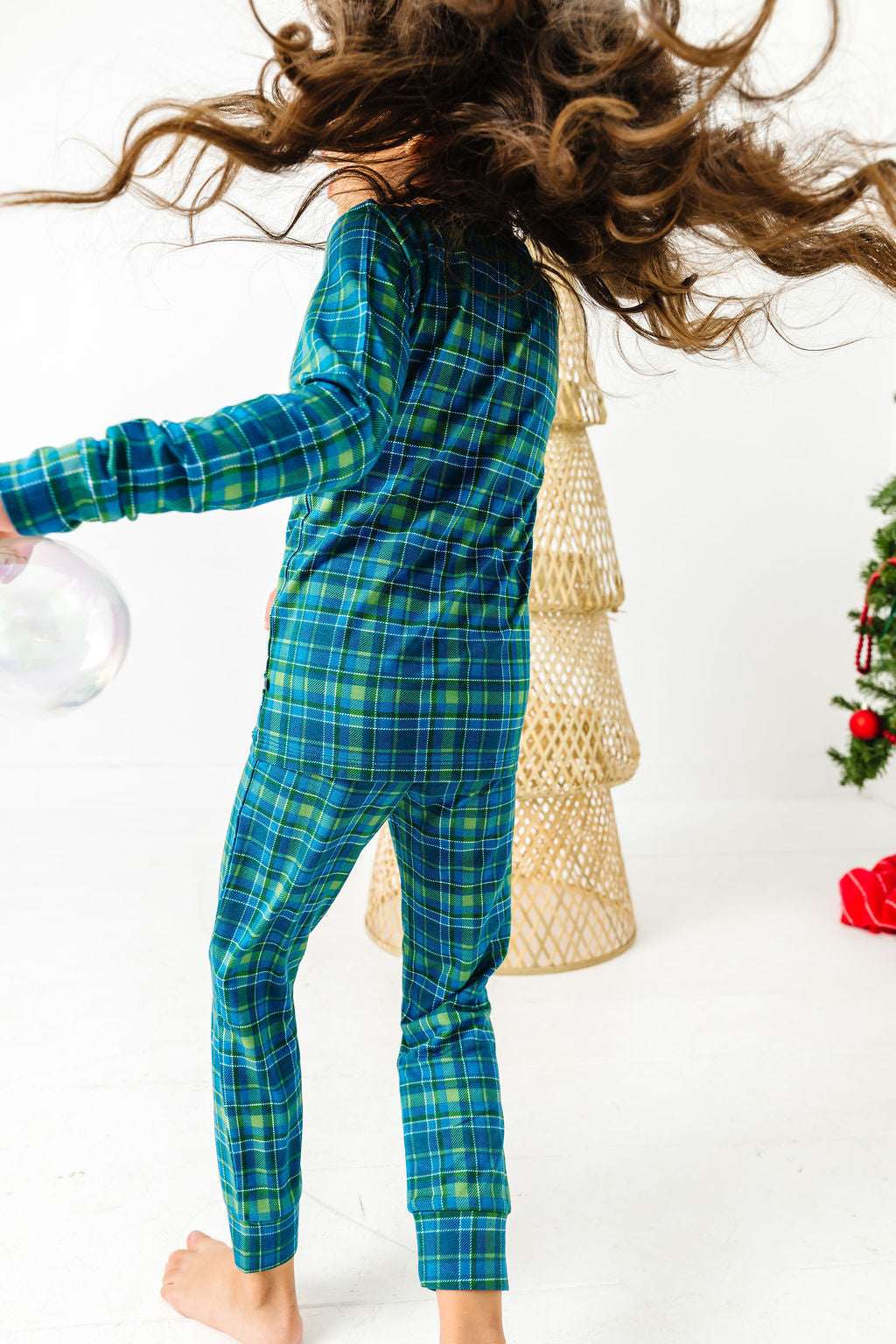 Evergreen Plaid Two Piece Pajama Set