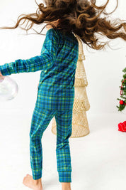 Evergreen Plaid Two Piece Pajama Set