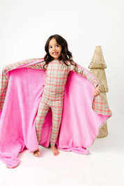 Sugarplum Plaid Plush Blanket
