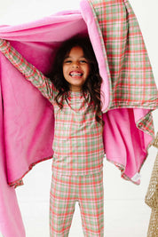 Sugarplum Plaid Plush Blanket