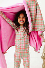 Sugarplum Plaid Plush Blanket
