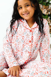 Gingerbread and Bows Girls Lounge Flare Set