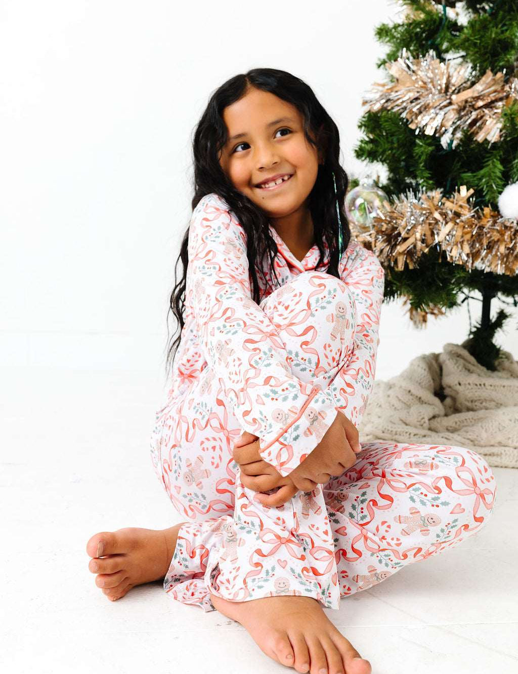 Gingerbread and Bows Girls Lounge Flare Set