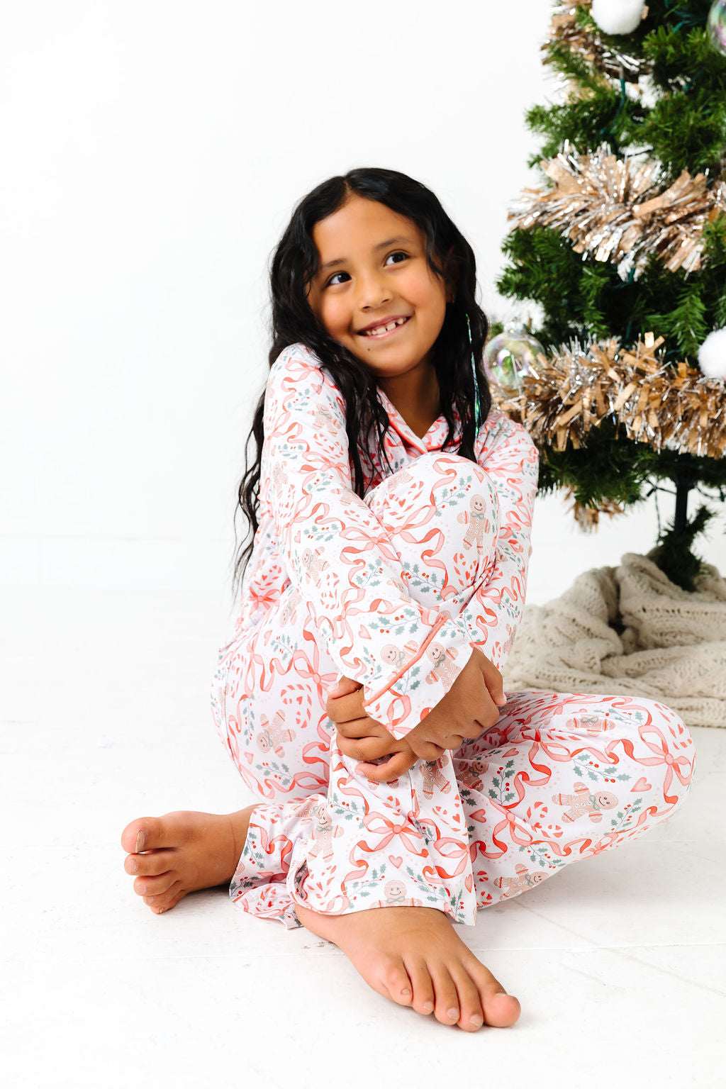 Gingerbread and Bows Girls Lounge Flare Set