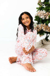 Gingerbread and Bows Girls Lounge Flare Set