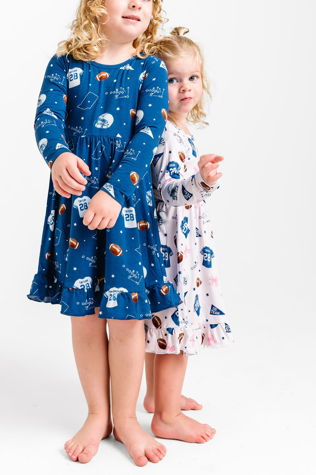 LPC X Jonathan Taylor Blue Ruffle Twirl Dress- PREORDER Ships in December